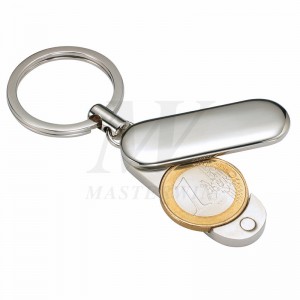 Portabil de cheie metalic cu depozit de monede Euro (pentru 1 monedă euro) _B62729