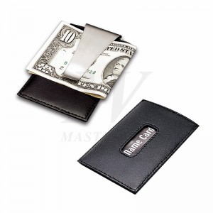 Husa Card de credit din piele / metal cu Clip de bani_B82866
